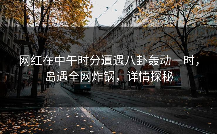 网红在中午时分遭遇八卦轰动一时，岛遇全网炸锅，详情探秘
